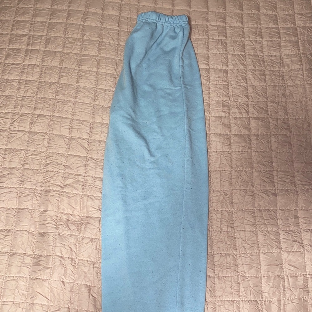 Pretty little thing baby blue sweat pants!